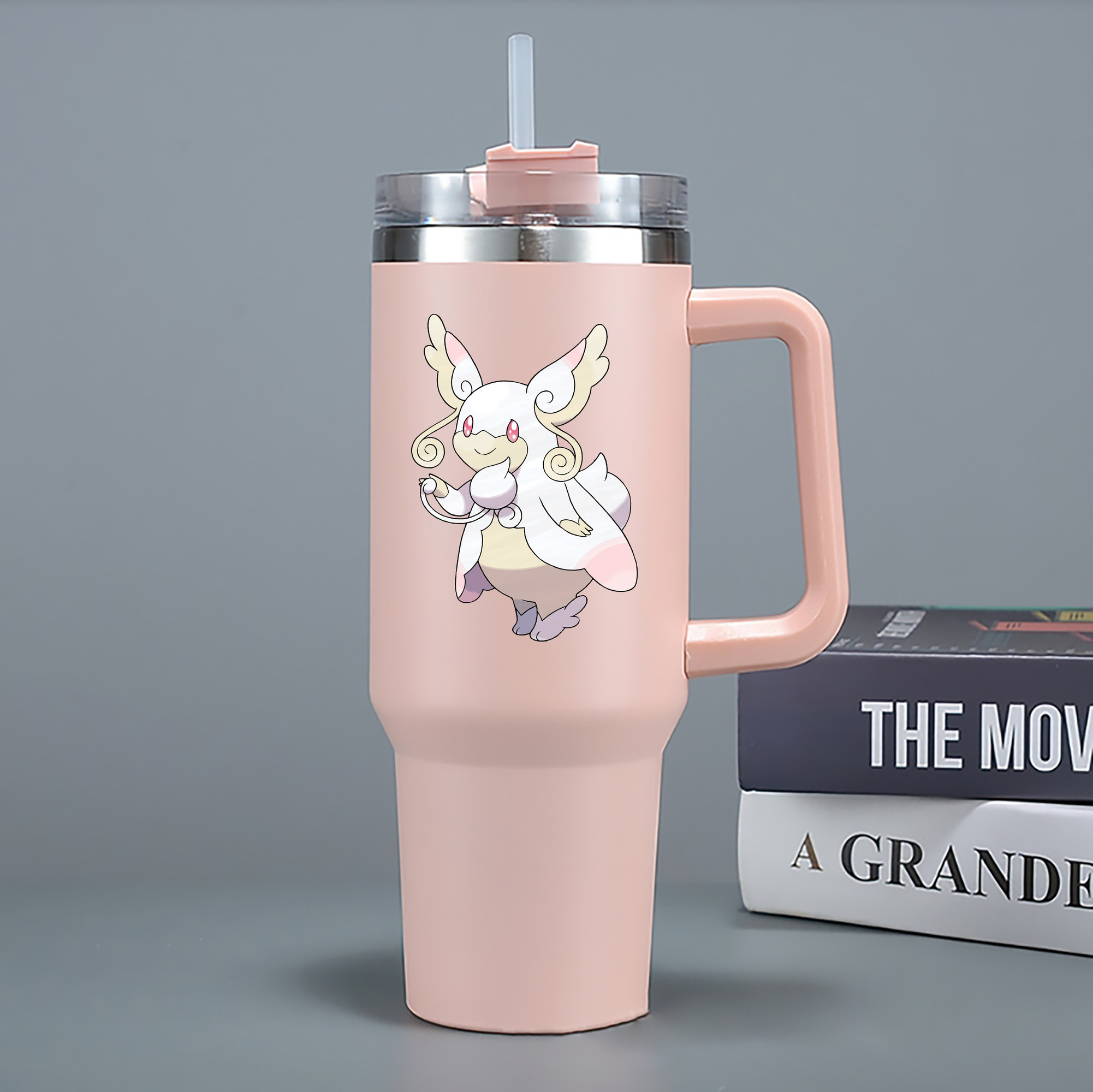 （画像用） ポケットモンスター Pokémon 1200mL車用タンブラー - クリスタルステッカー（プラスチックストロー付き）